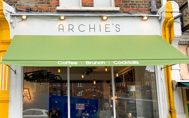 Panel Canopy for Archie's Cafe