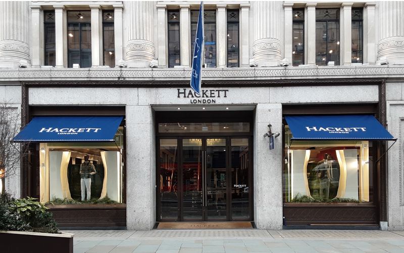 Commercial Awnings for Hackett in London