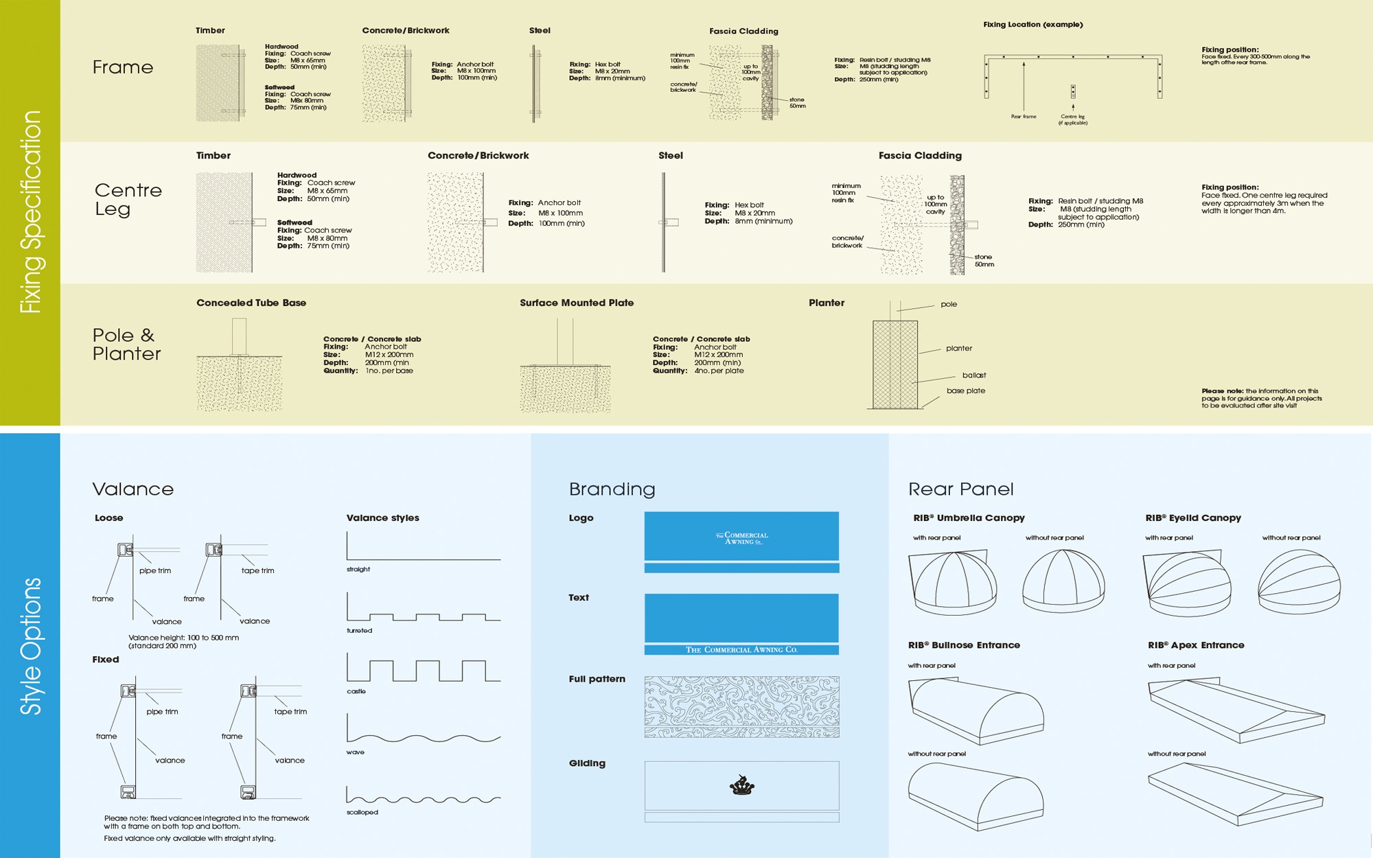 Shop our unique Rib Canopy, brochure available