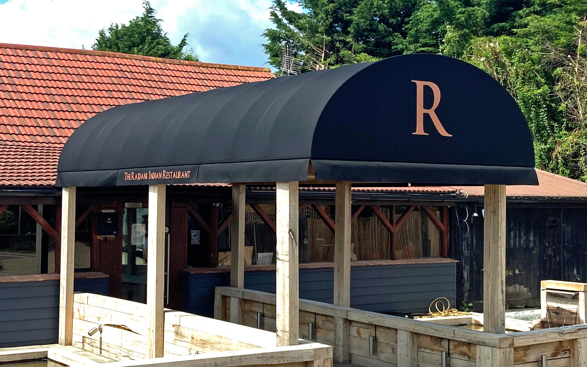 Entrance canopy for Rajdani Restaurant