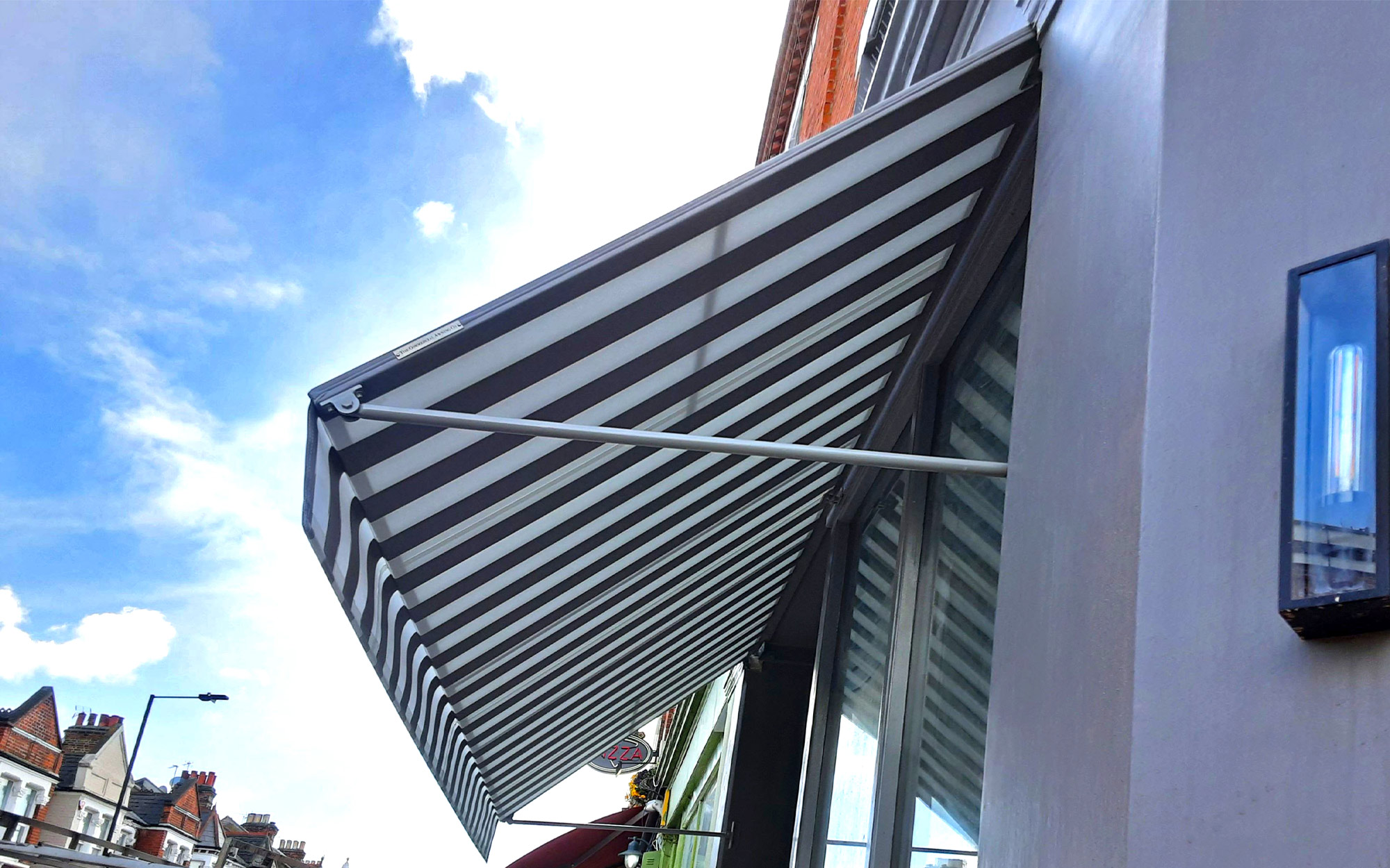 Shop Grey and White Stripes Canopy