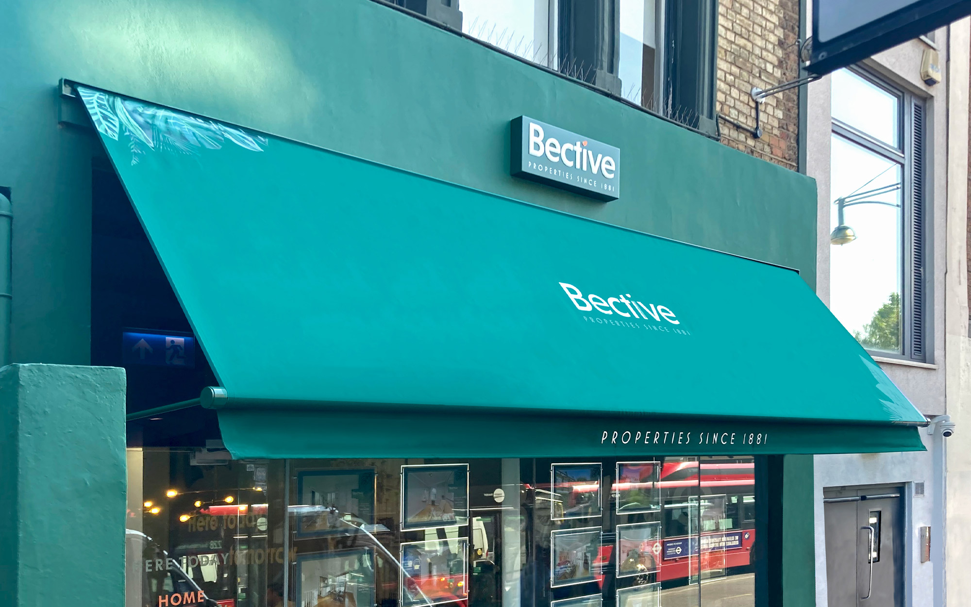 Bespoke Branding to Greenwich awnings