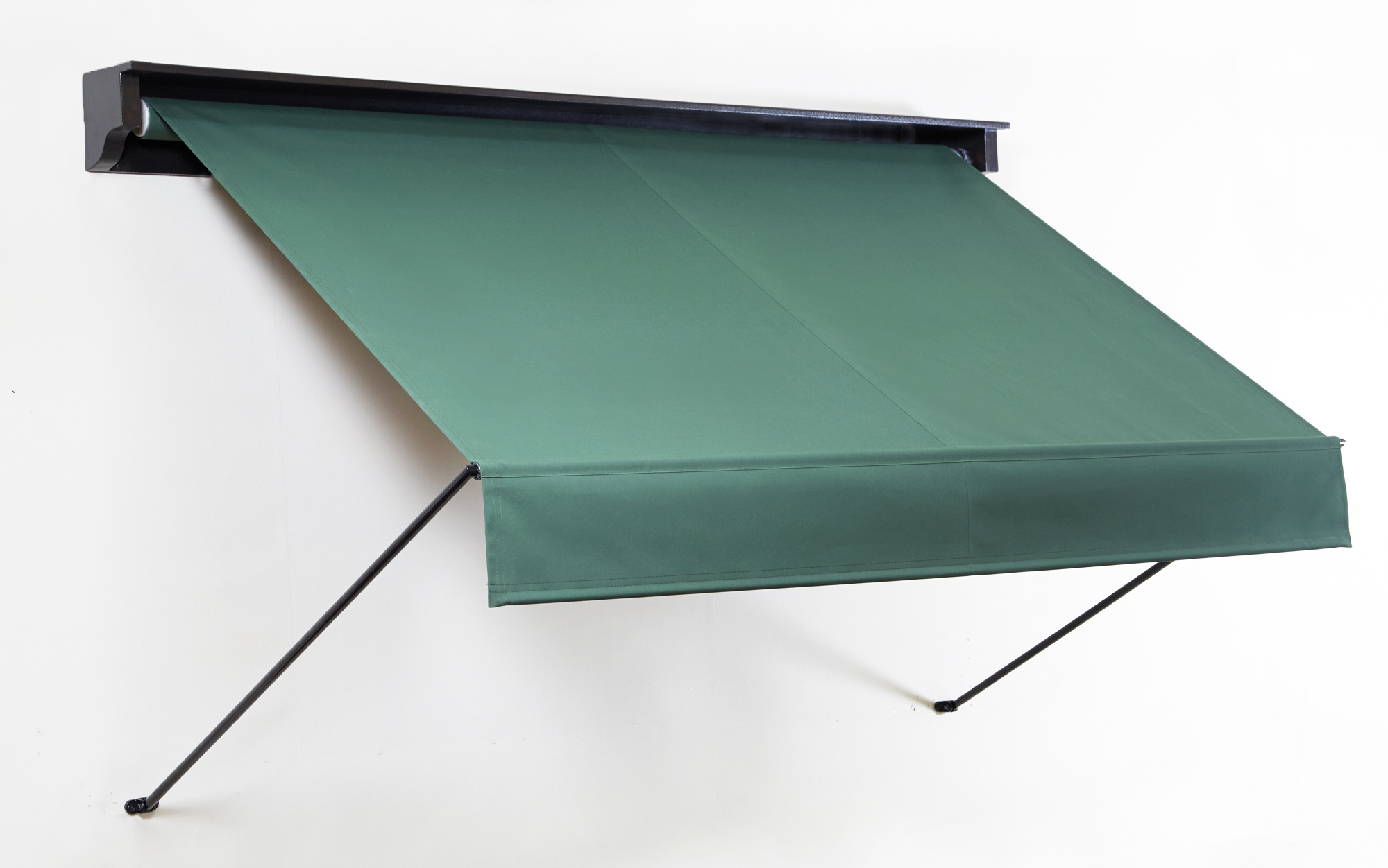 Awning Black Timber Box with Green Fabric