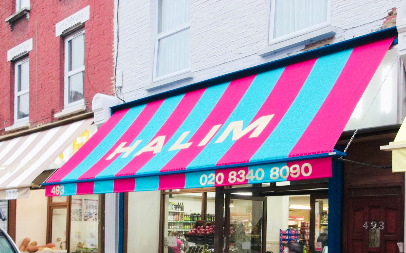 Traditional Awnings for High Street Refurbishment Project Commercial