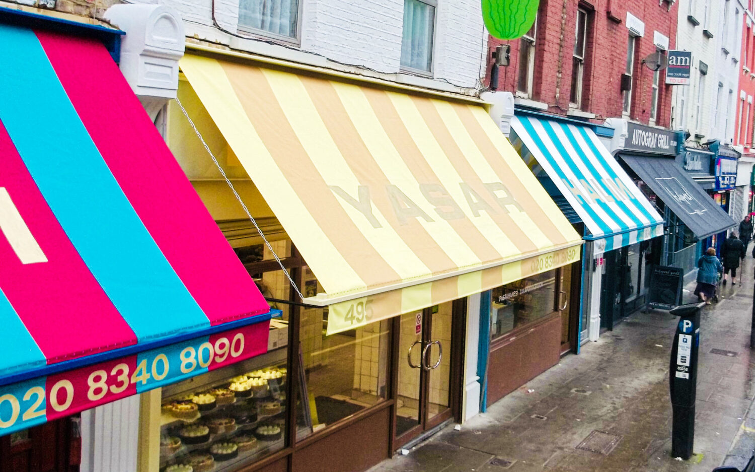 Traditional Awnings for High Street Refurbishment Project Commercial
