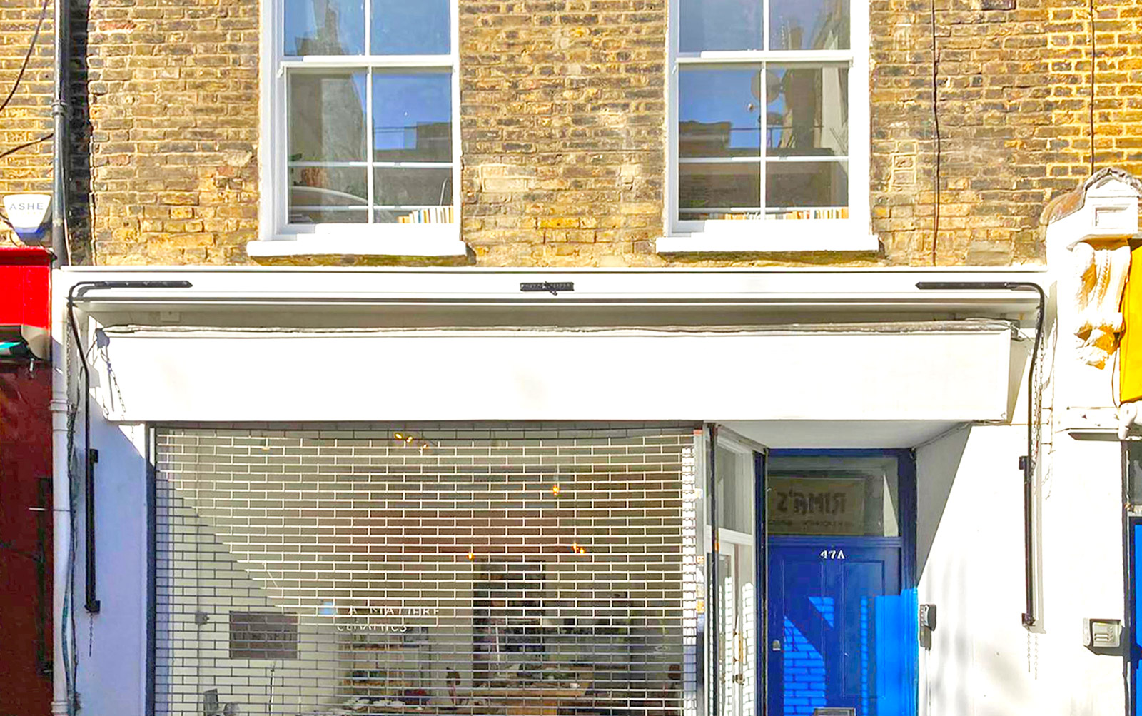 Retracted Victorian Awning with Sliding Arms